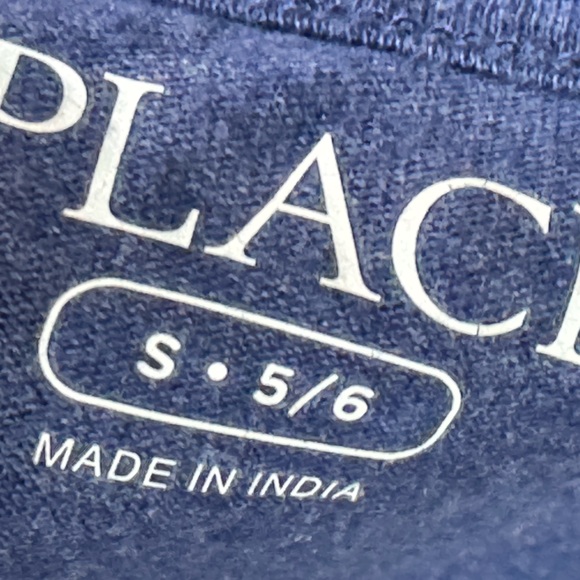 The Children Place girl blue open shoulder short sleeve butterfly T-shirt size S - Picture 3 of 4